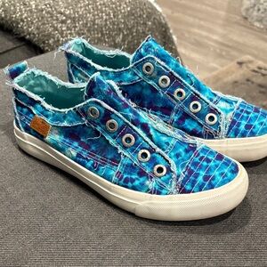 Blowfish Blue Tie-Dye Slip-On Sneakers